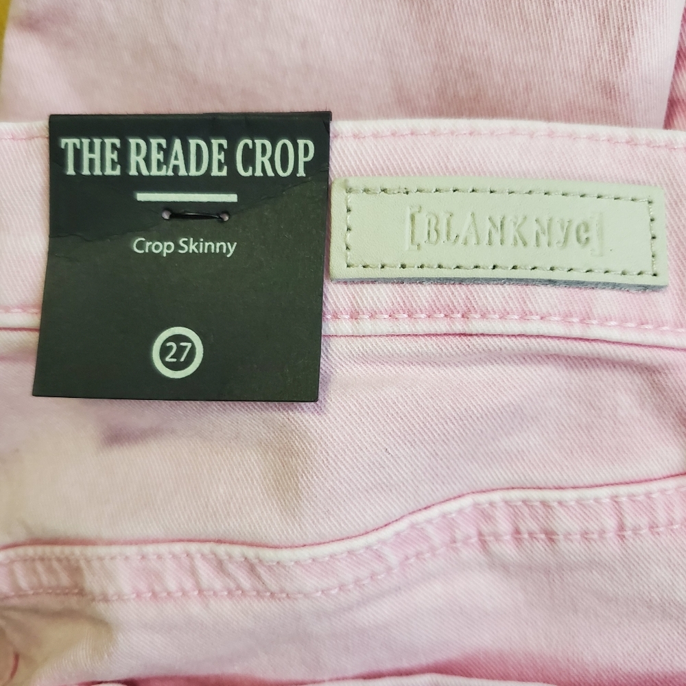 Blank NYC The Reade Crop Skinny Pink Pants 27 - Picture 6 of 8